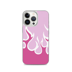 Pink Flames Clear Case