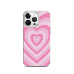 Pink Hearts Clear Case