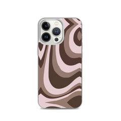 Brown Swirl Clear Case