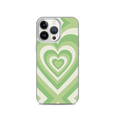 Green Heart Clear Case