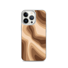 Brown Whirl Clear Case