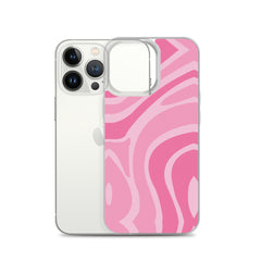 Pink Swirl Clear Case