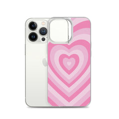 Pink Hearts Clear Case