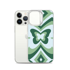 Green Butterfly Clear Case