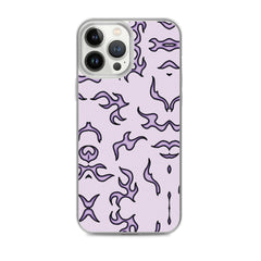 Purple Flame Clear Case