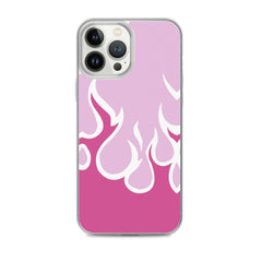 Pink Flames Clear Case