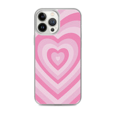 Pink Hearts Clear Case