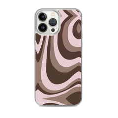 Brown Swirl Clear Case