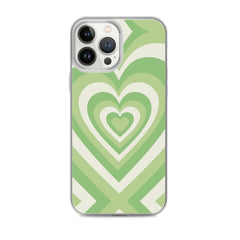 Green Heart Clear Case