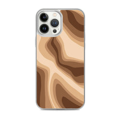 Brown Whirl Clear Case