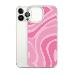 Pink Swirl Clear Case