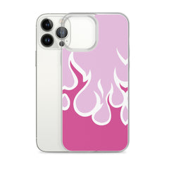 Pink Flames Clear Case