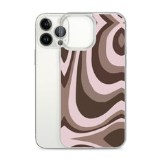 Brown Swirl Clear Case