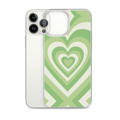 Green Heart Clear Case