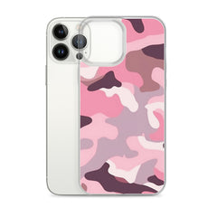 Pink Camo Clear Case