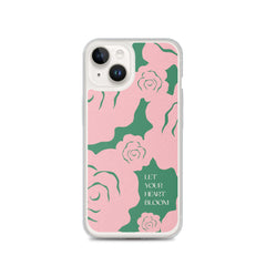 Let Your Heart Bloom Clear Case