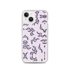 Purple Flame Clear Case