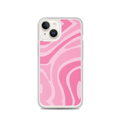 Pink Swirl Clear Case