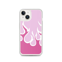 Pink Flames Clear Case