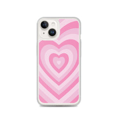 Pink Hearts Clear Case