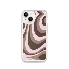 Brown Swirl Clear Case