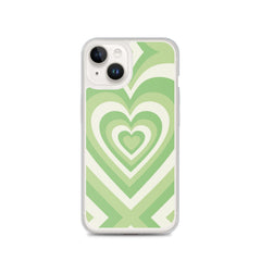 Green Heart Clear Case