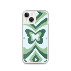 Green Butterfly Clear Case