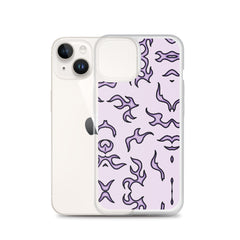 Purple Flame Clear Case