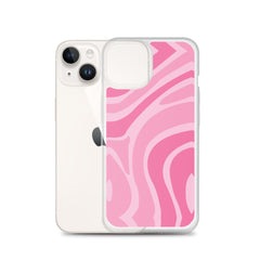 Pink Swirl Clear Case