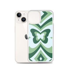 Green Butterfly Clear Case