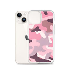 Pink Camo Clear Case