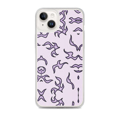 Purple Flame Clear Case