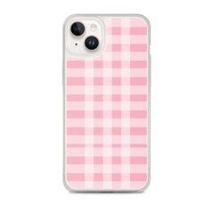 Pink Plaid Clear Case