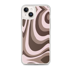 Brown Swirl Clear Case