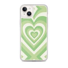 Green Heart Clear Case