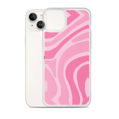 Pink Swirl Clear Case