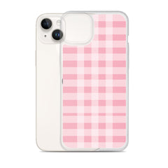 Pink Plaid Clear Case