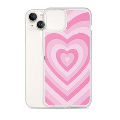 Pink Hearts Clear Case