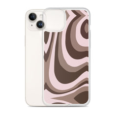 Brown Swirl Clear Case