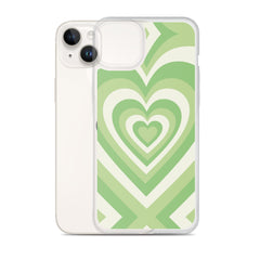 Green Heart Clear Case