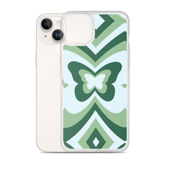 Green Butterfly Clear Case