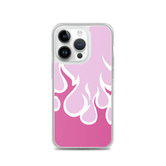 Pink Flames Clear Case