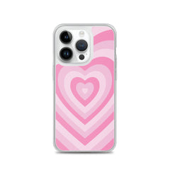 Pink Hearts Clear Case