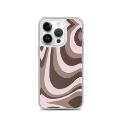 Brown Swirl Clear Case