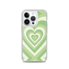 Green Heart Clear Case