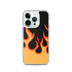 Orange Flames Clear Case