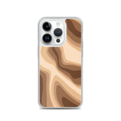 Brown Whirl Clear Case