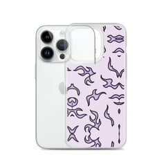 Purple Flame Clear Case