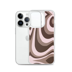 Brown Swirl Clear Case