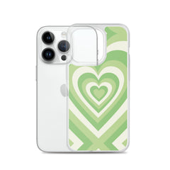 Green Heart Clear Case